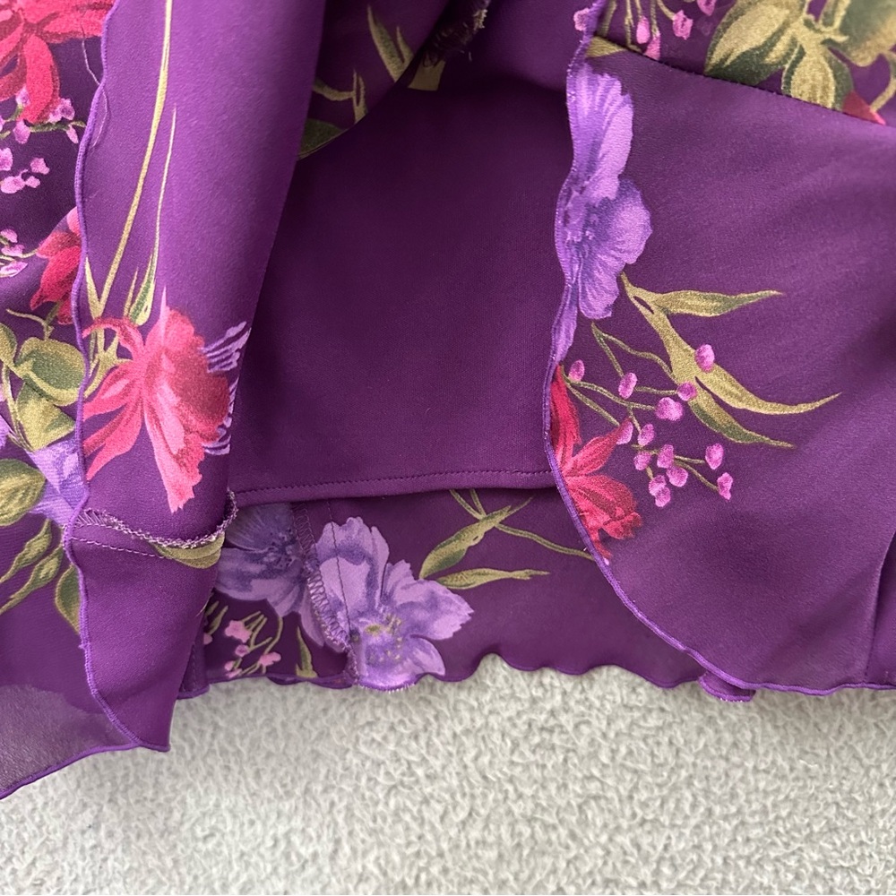 Karin Stevens Purple Floral Maxi Skirt - Picture 3 of 8